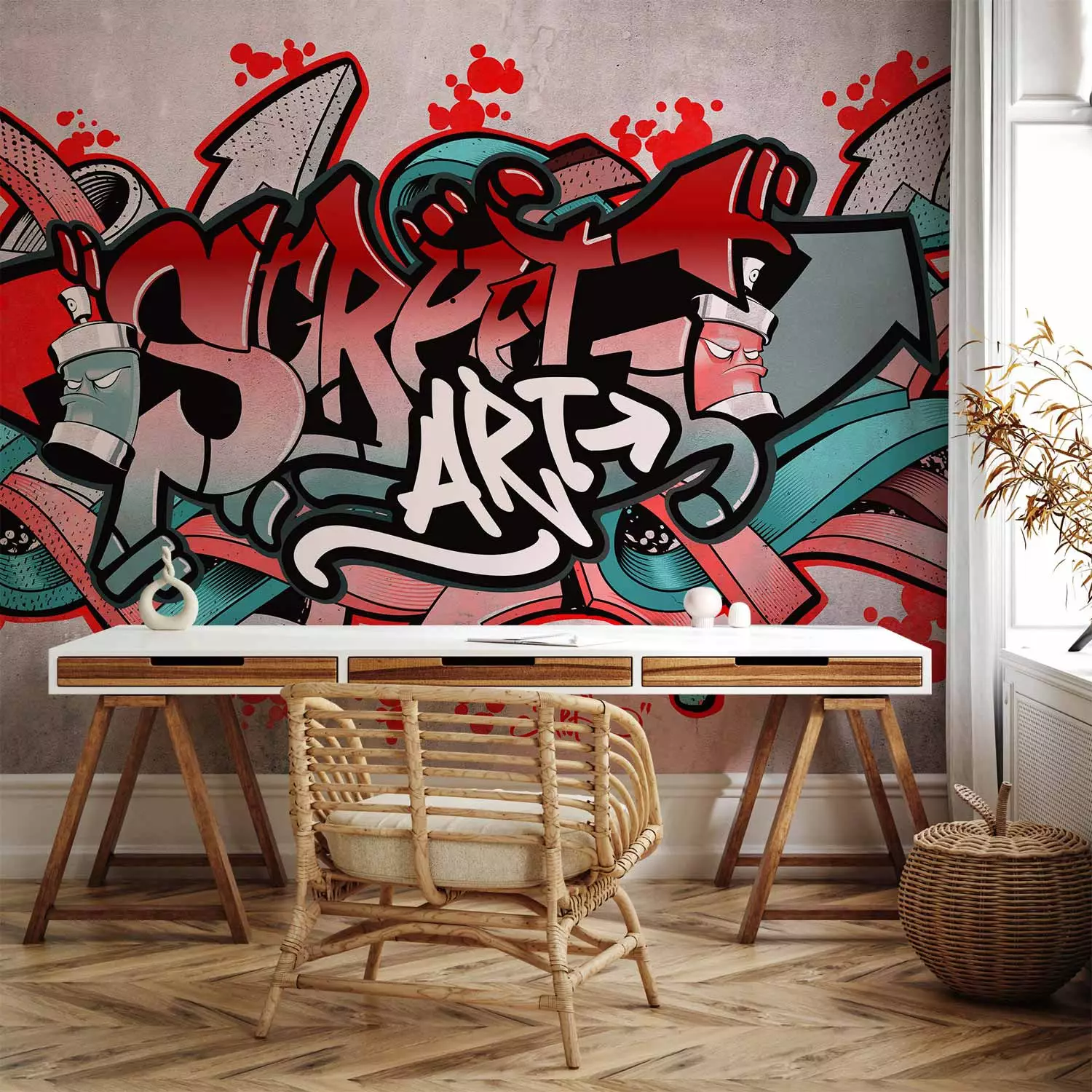 Photo Wallpaper Street Classic (Red)