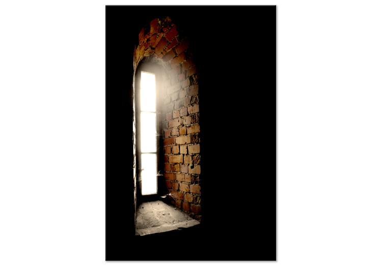 Canvas Window in the tower - photo of Gothic architecture with narrow window
