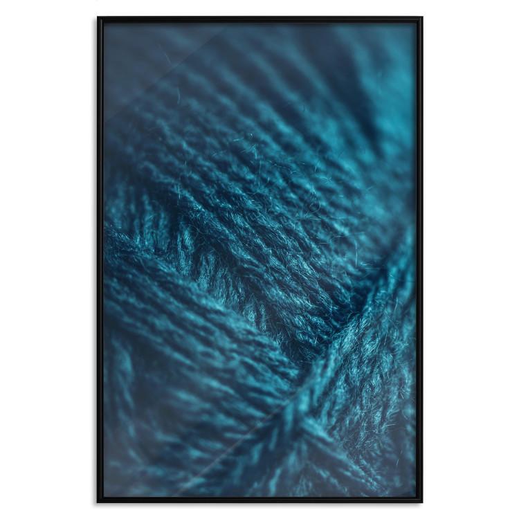 Poster Emerald Wool - detailed wool texture in turquoise color