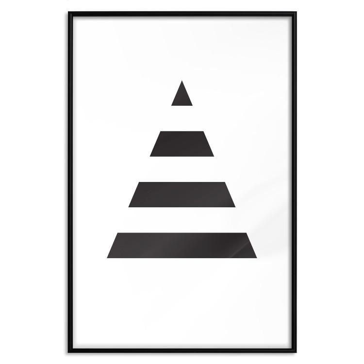 Poster Form - triangle made of black geometric shapes separated by white background