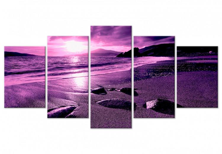 Canvas Enchanted Ocean (5 Parts) Wide Violet