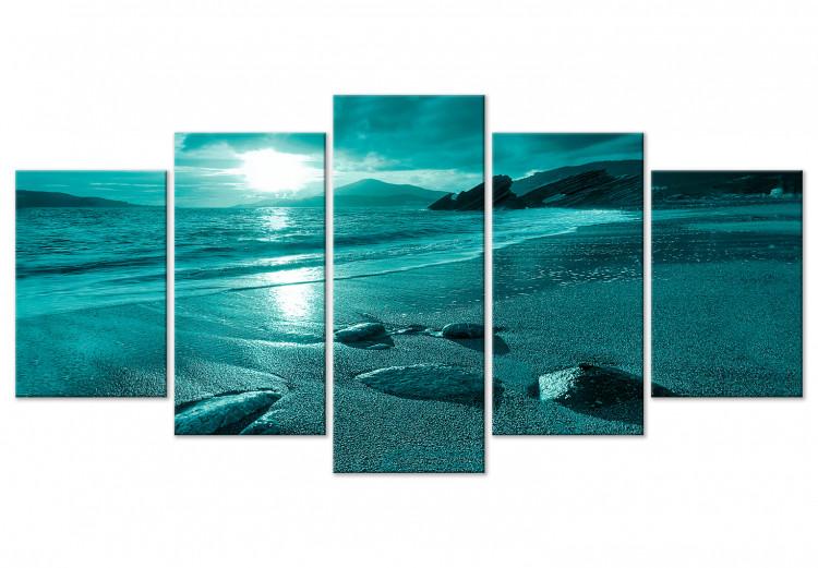 Canvas Enchanted Ocean (5 Parts) Wide Turquoise