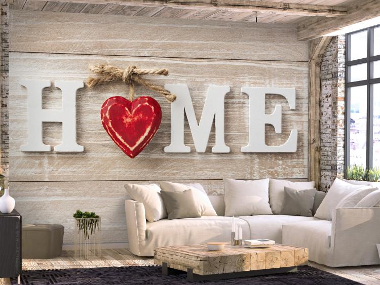 Wall Mural Home Heart (Red)