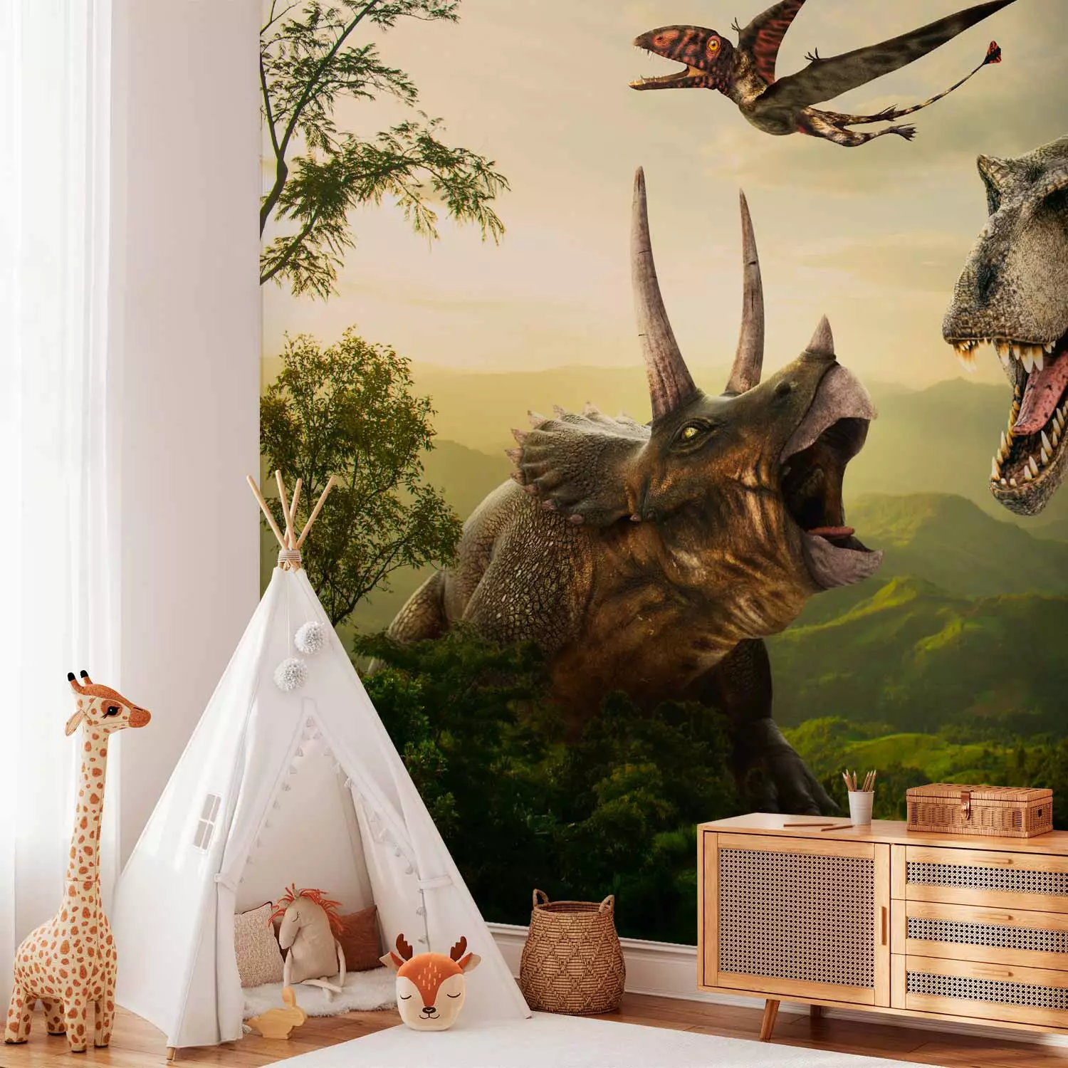 Photo Wallpaper Dinosaur Square