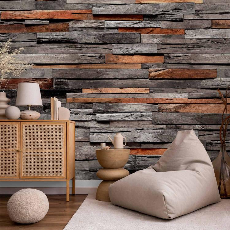 Wall Mural Cedar Smell (Grey and Brown)