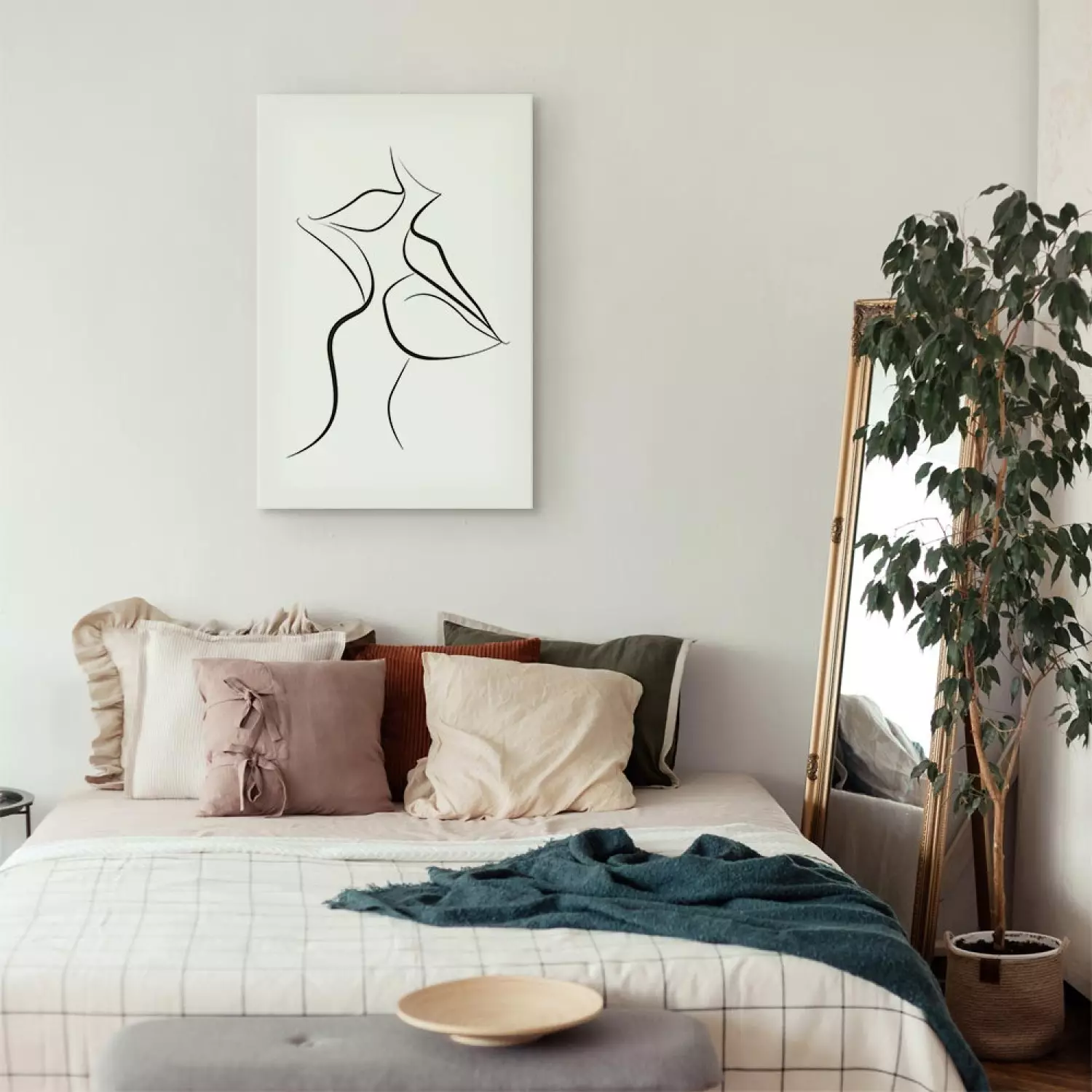 Canvas Art Print First Kiss Vertical