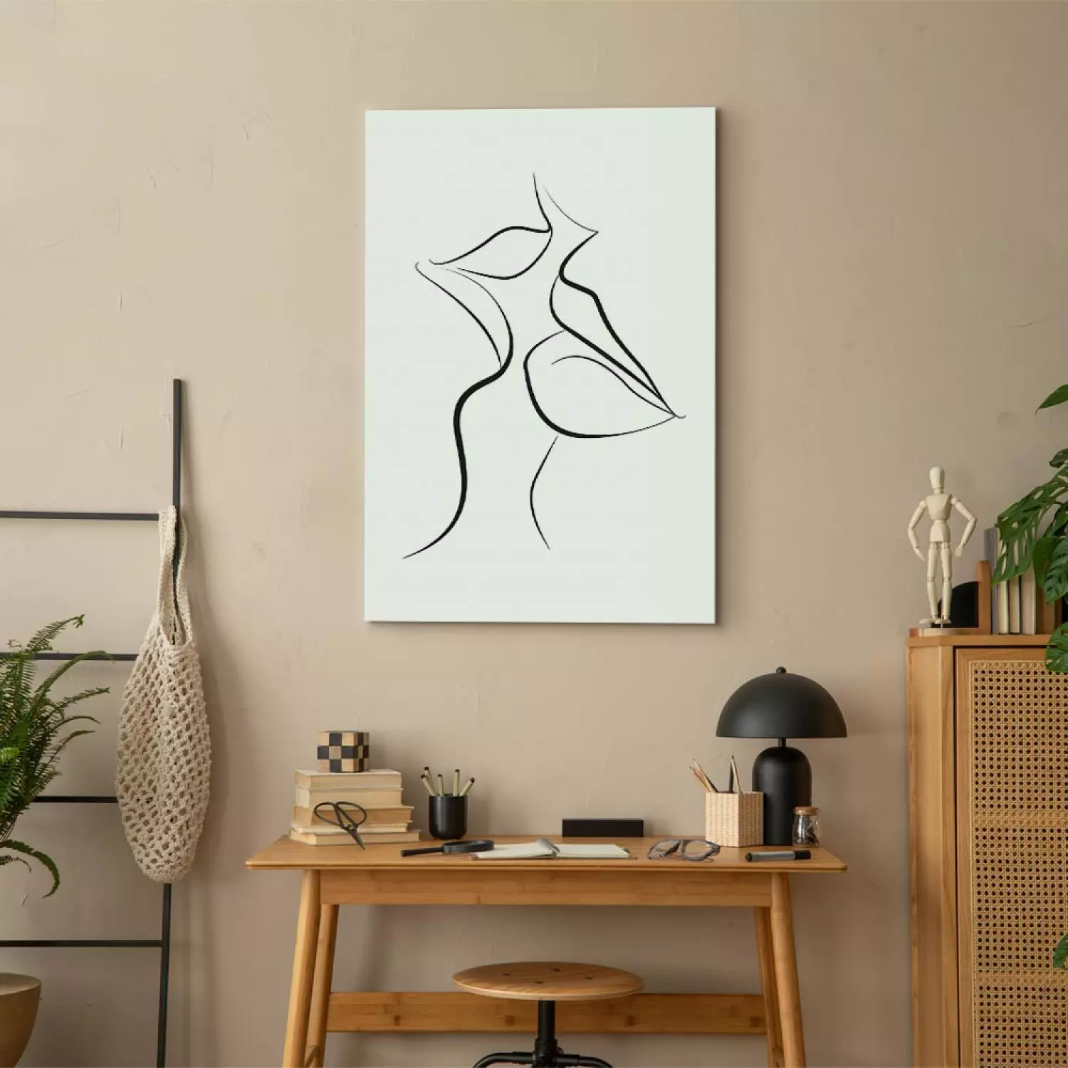 Canvas Art Print First Kiss Vertical