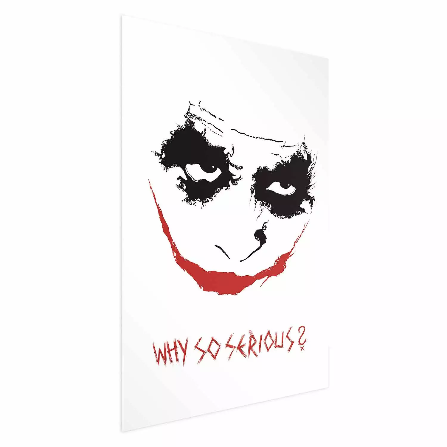Poster Why so Serious? - English text under an abstract face
