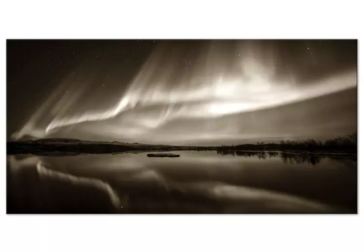Large canvas print Lake in Sepia II [Large Format]