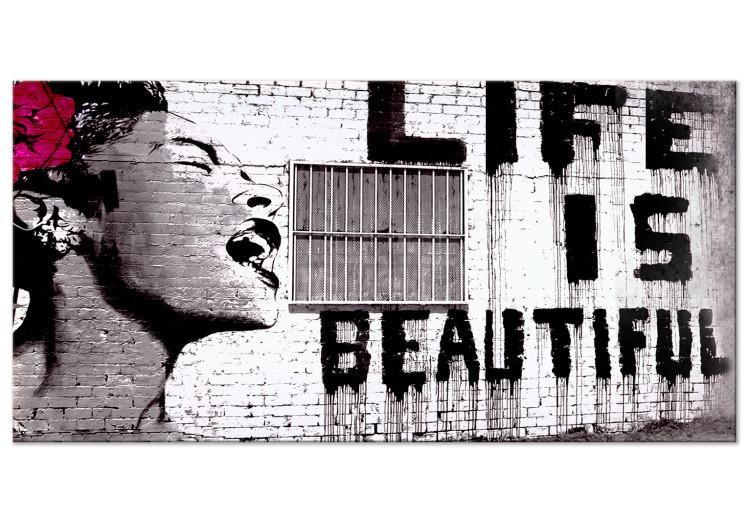 Large canvas print Banksy: Life is Beautiful II [Large Format]