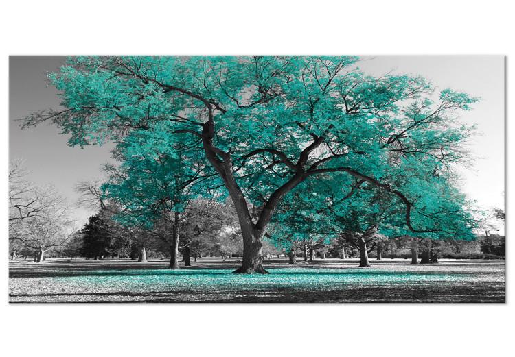Large canvas print Autumn in the Park (Turquoise) II [Large Format]