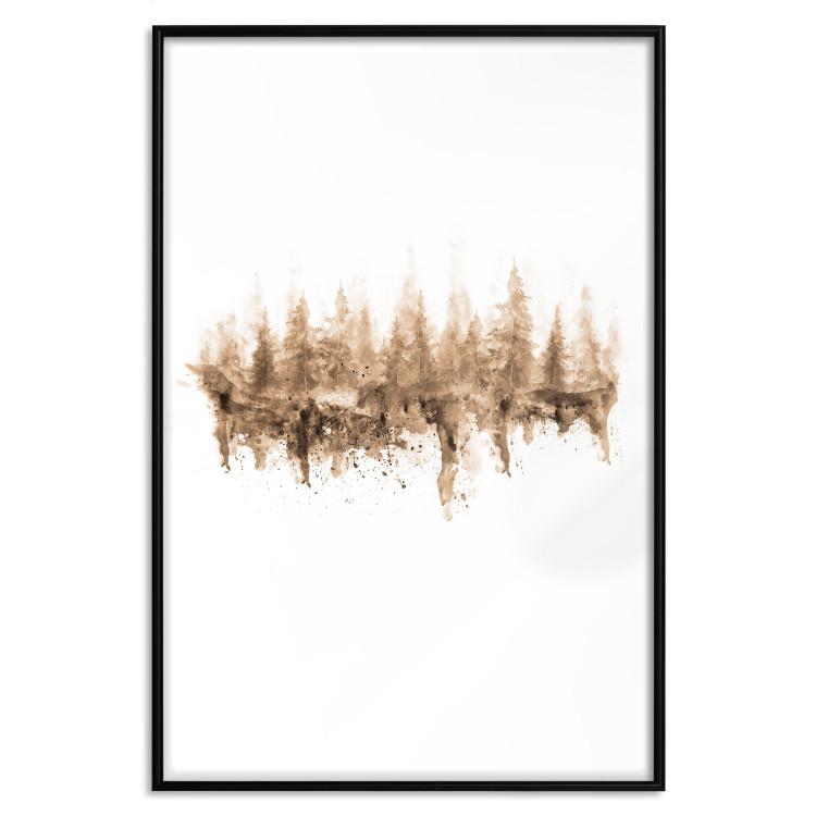 Poster Mystic Forest - abstract scattered sand mimicking a forest pattern