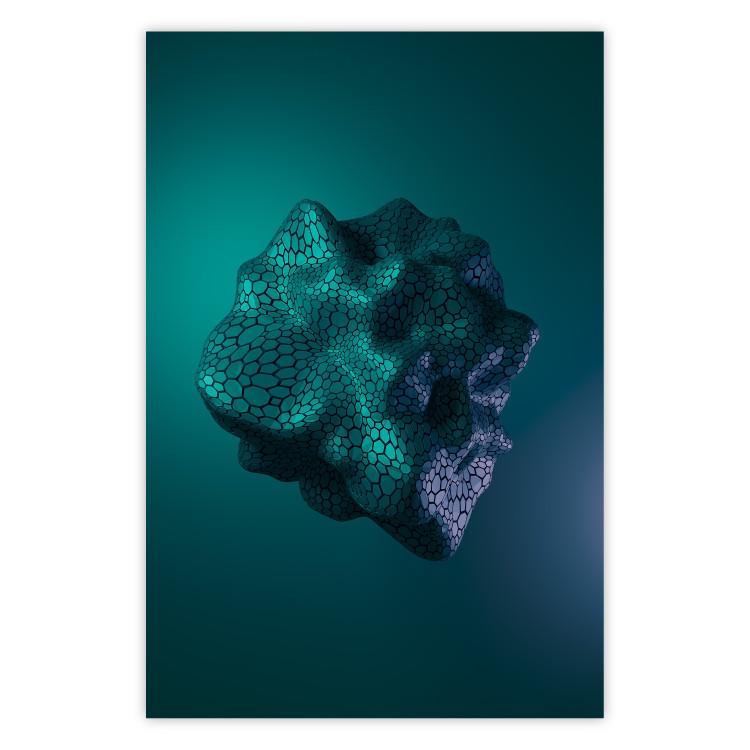 Poster Gamma - abstract figure resembling plasma in blue colors