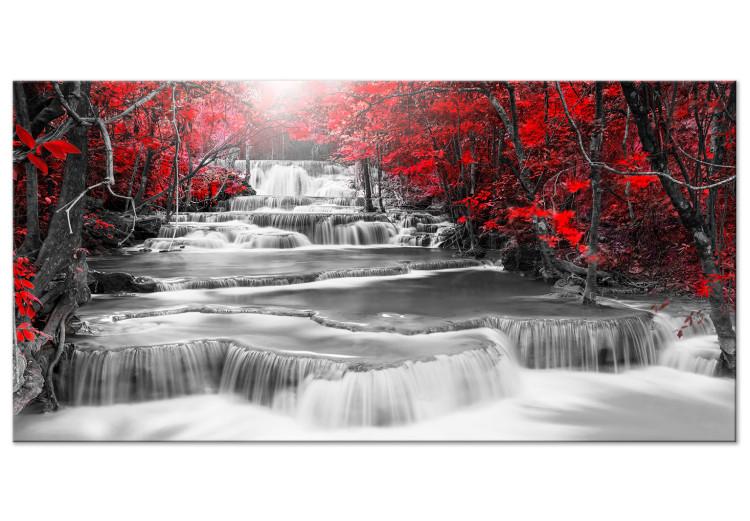 Large canvas print Cascade of Thoughts (Red) II [Large Format]