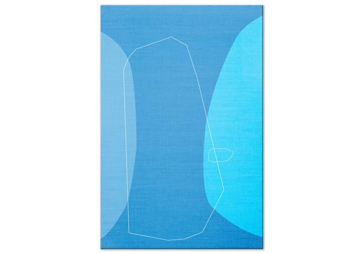 Canvas White polygon on blue background - modern geometric abstraction