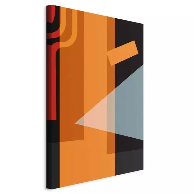 Orange and brown rectangles - abstraction on a black background