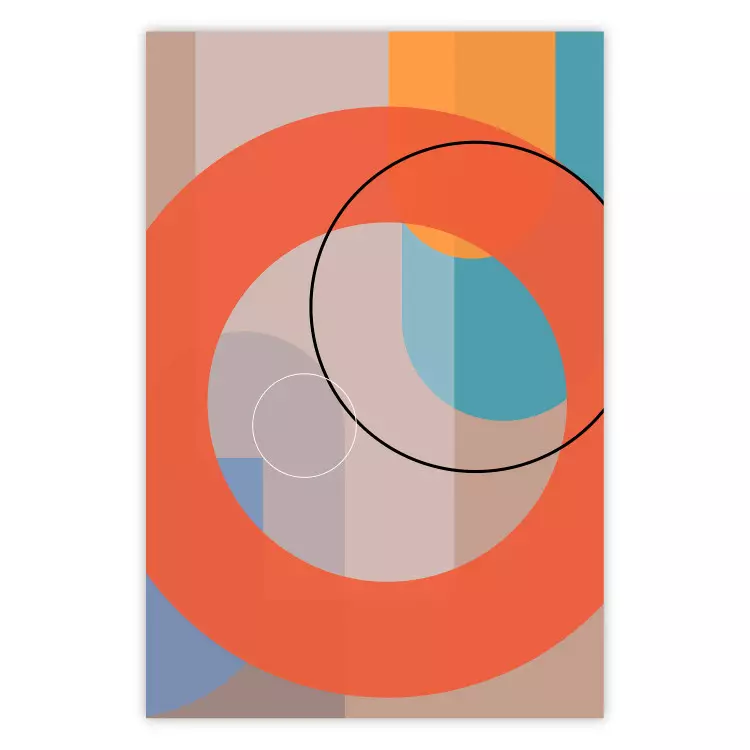 Poster Orange Chocolate - colorful composition with abstract figures