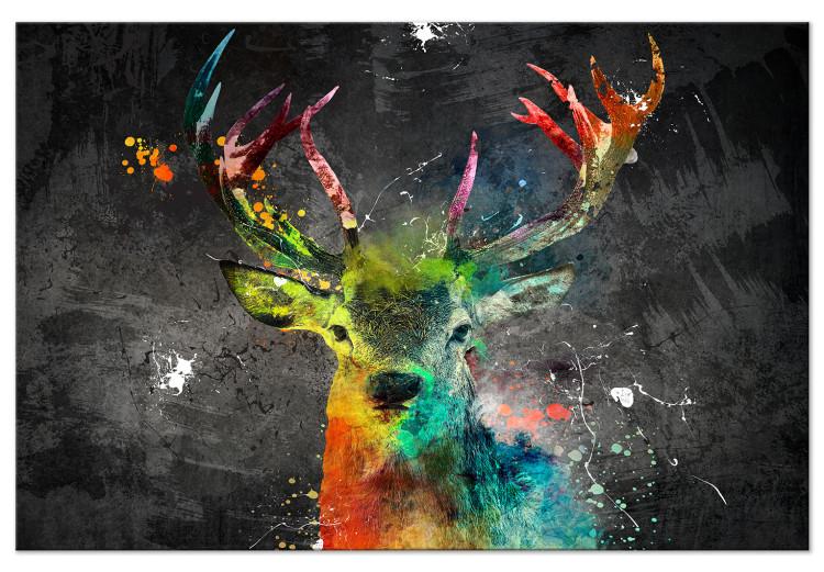 Canvas Rainbow Deer (1 Part) Wide