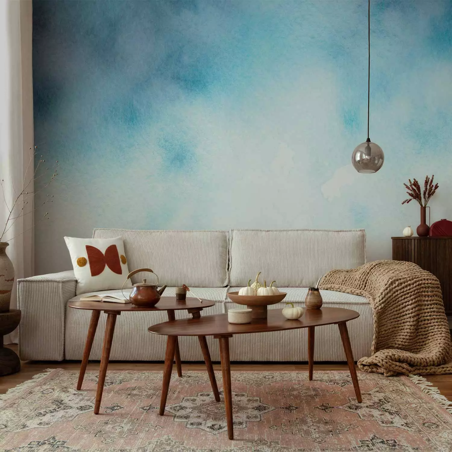 Wall Mural Cobalt Clouds
