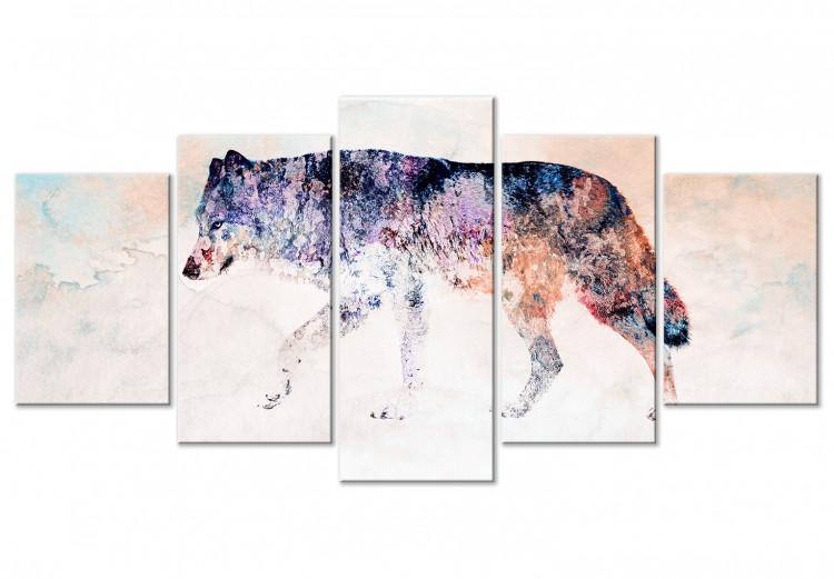 Canvas Lonely Wolf (5 Parts) Wide