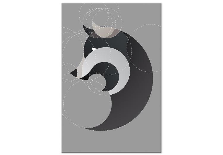 Canvas Wolf in Circles (1 Part) Vertical