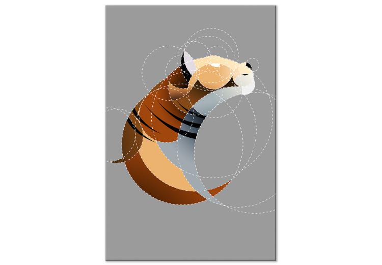 Canvas Tiger in Circles (1 Part) Vertical