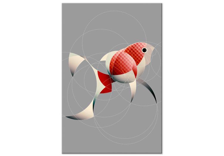 Canvas Fish in Circles (1 Part) Vertical