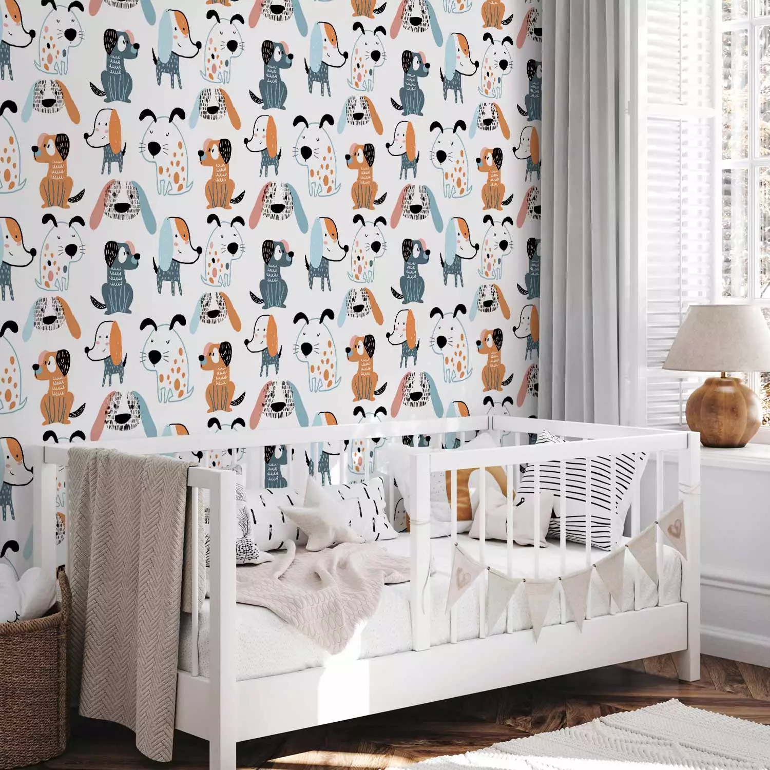 Modern Wallpaper Spotted Dogs