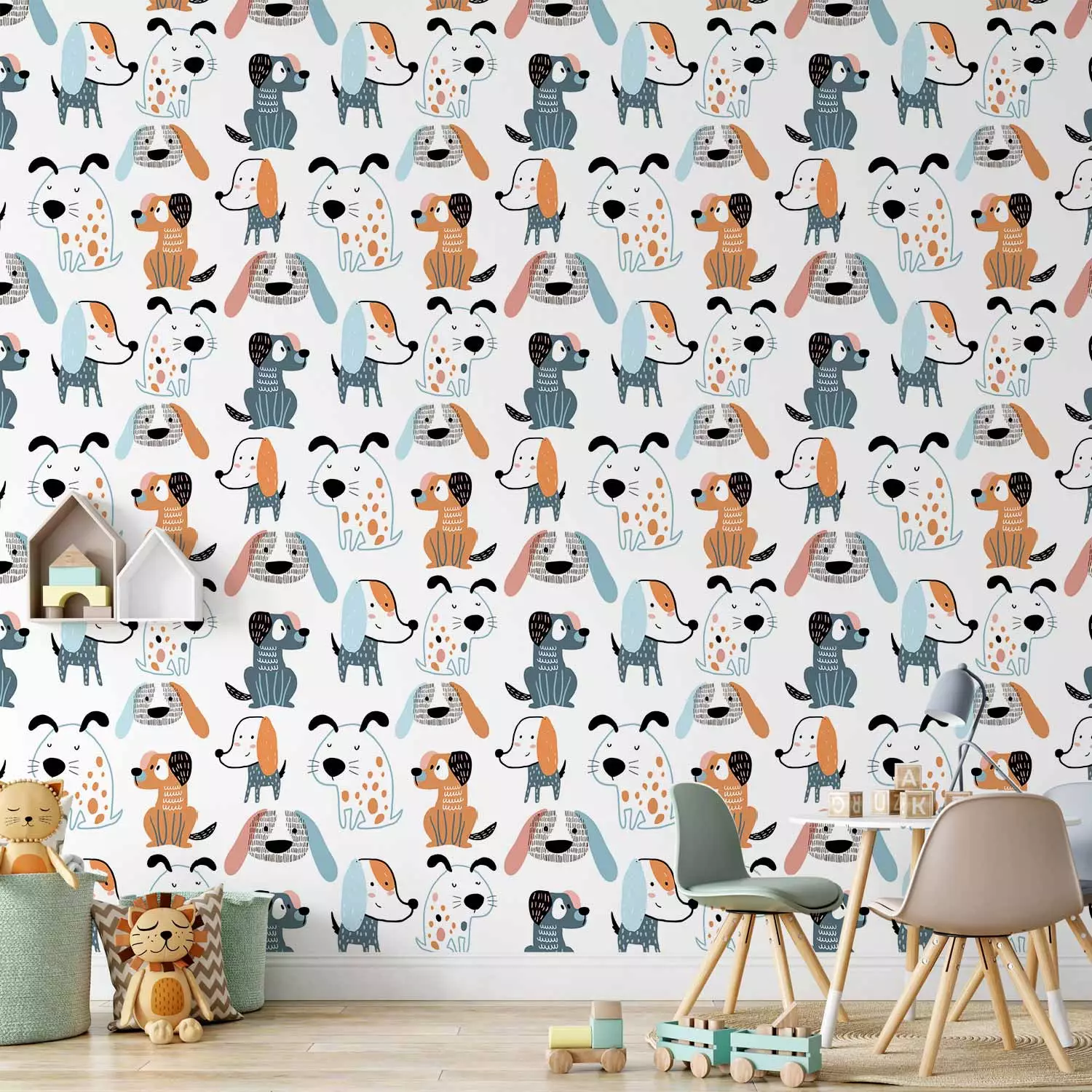 Modern Wallpaper Spotted Dogs