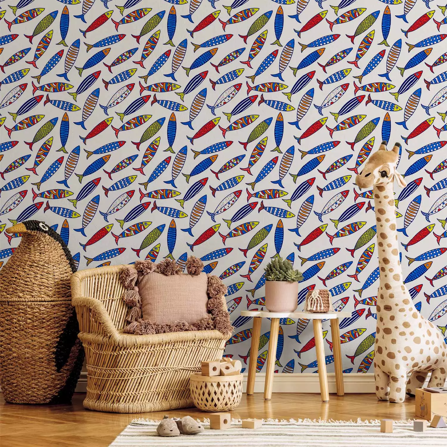 Modern Wallpaper Colourful Shoal