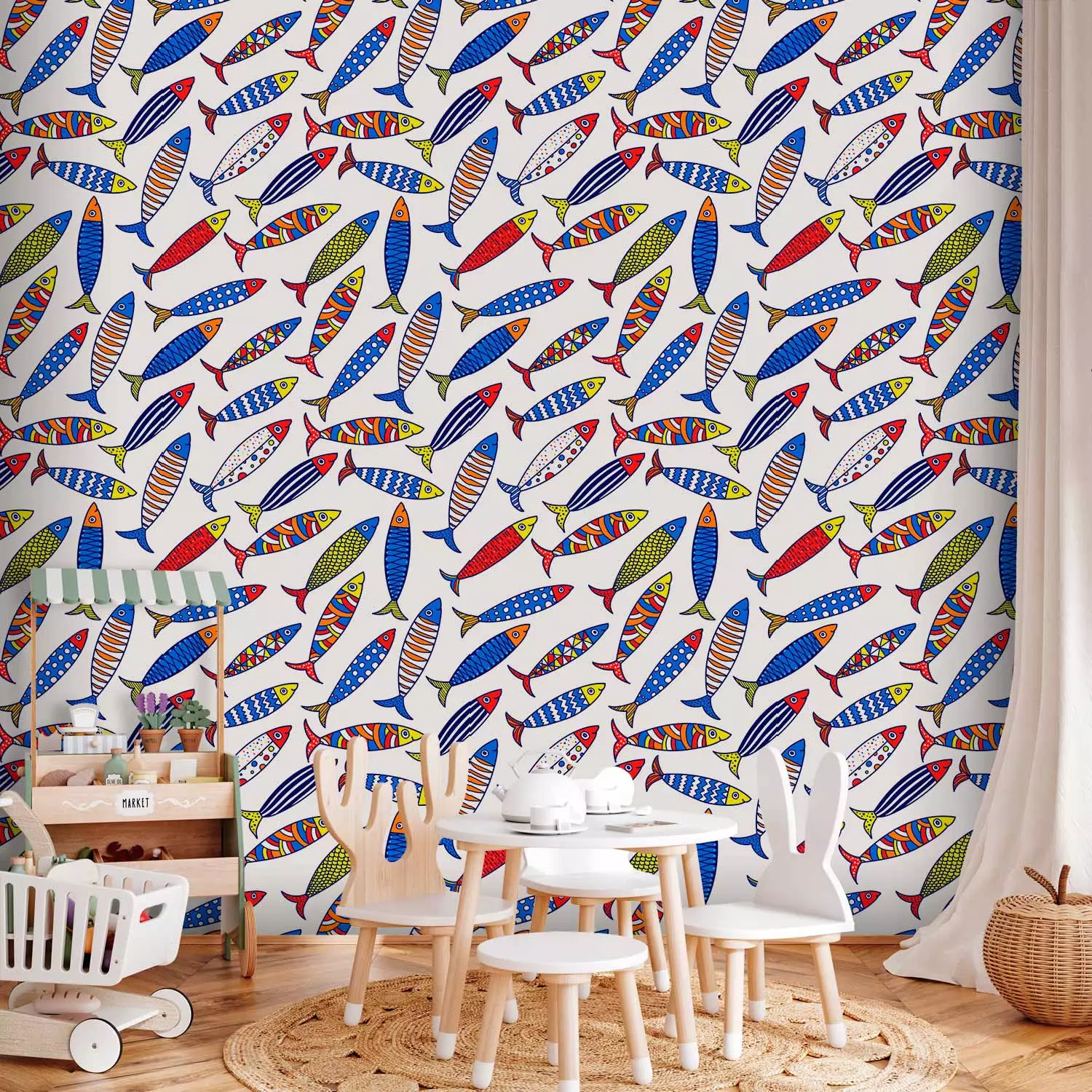 Modern Wallpaper Colourful Shoal