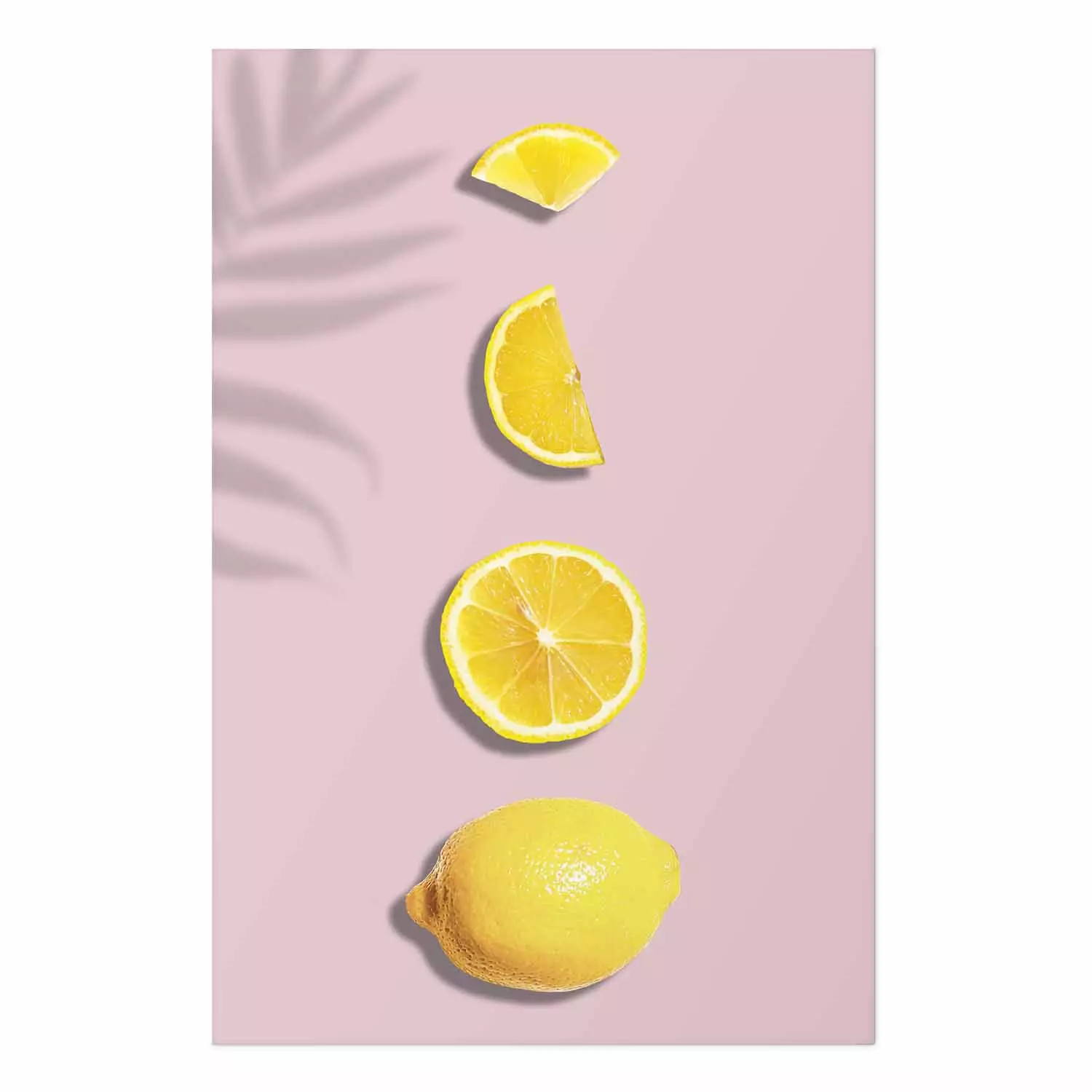 Wall Poster Slice of Exoticism - lemon in various cross-sections on a pastel background