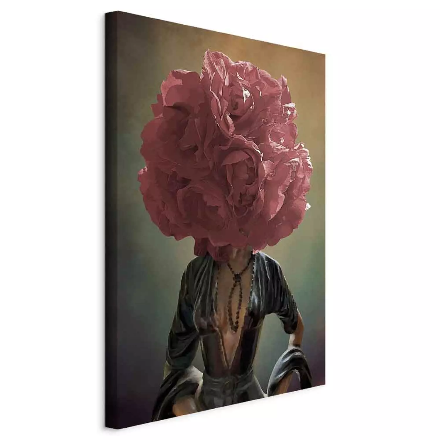 Canvas Print Floral Thoughts vertical - abstraction with a botanical motif