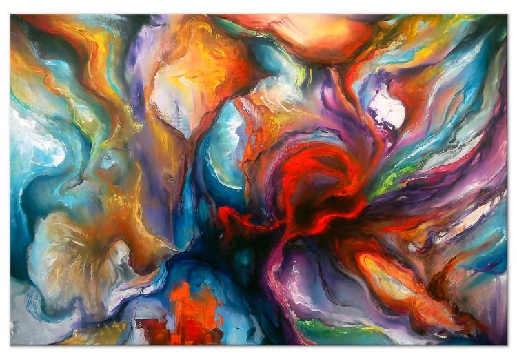 Canvas Abyss of Colors (1-part) wide - colorful artistic abstraction