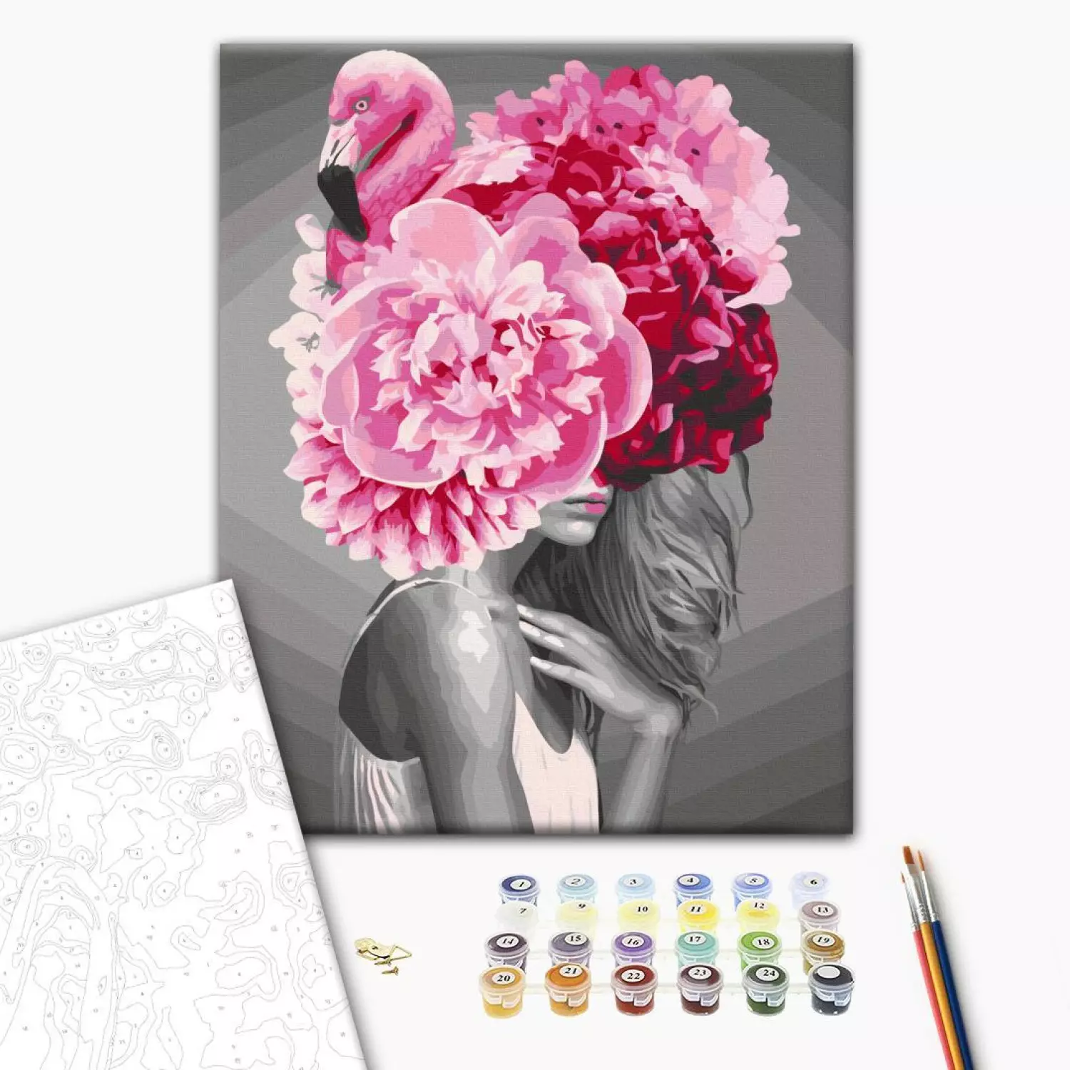 Paint by number Flamingo Girl