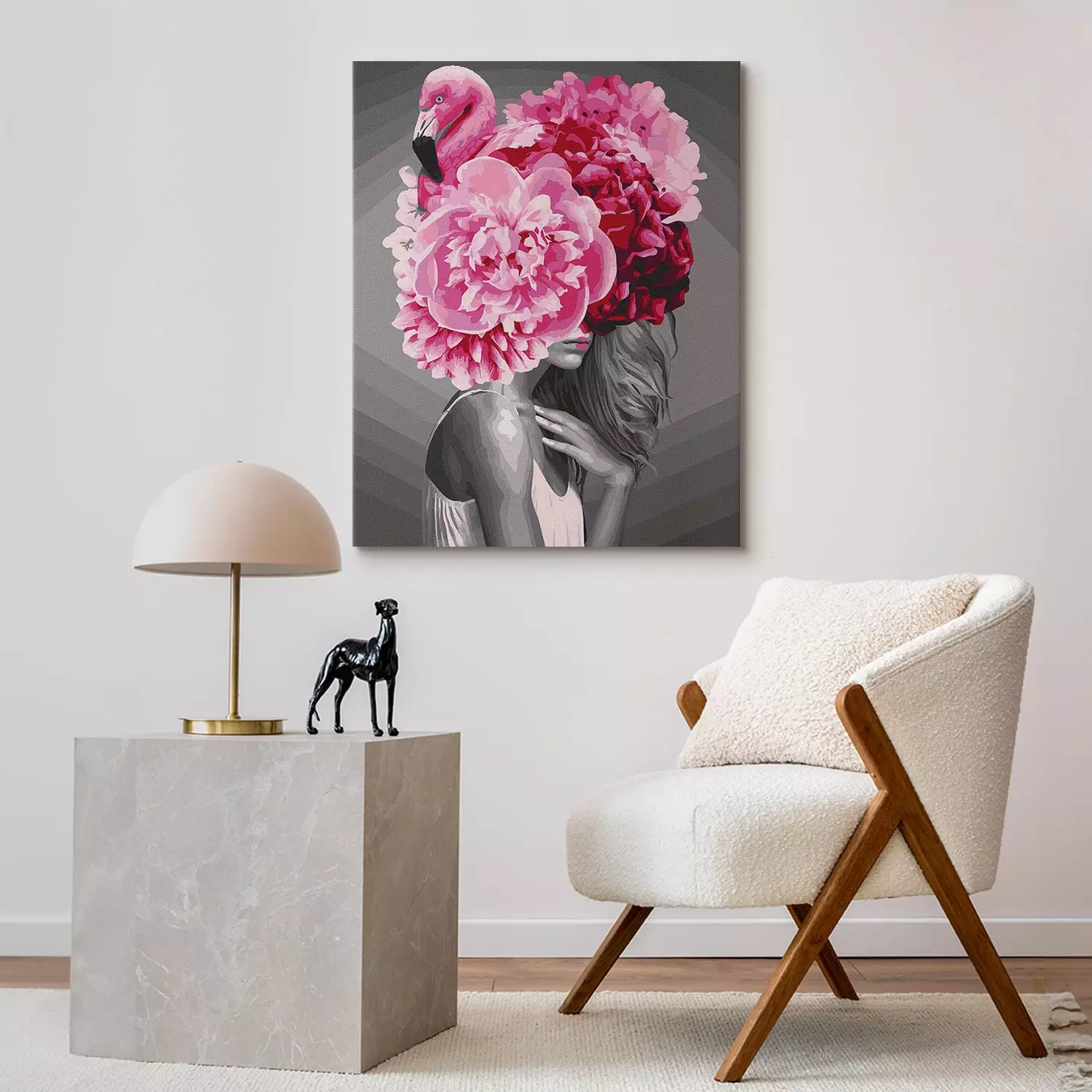 Paint by number Flamingo Girl