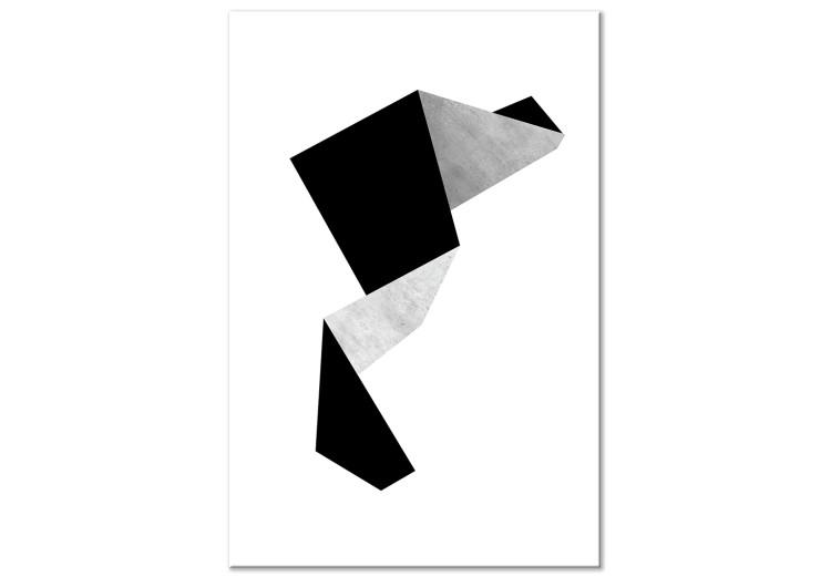 Canvas Black and grey geometric figures - minimalistic abstraction