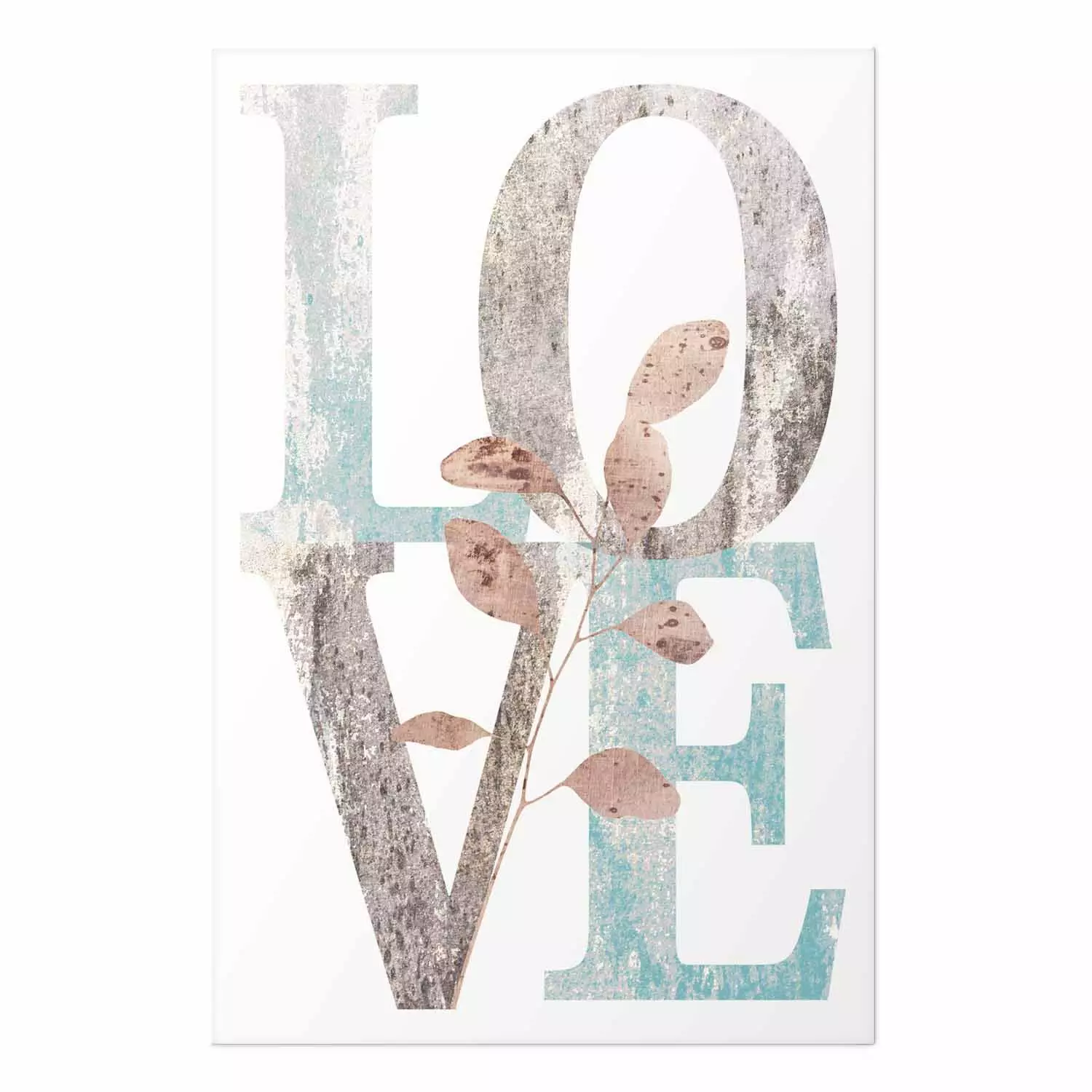 Poster Blooming Letters - blue and black letters forming an English word