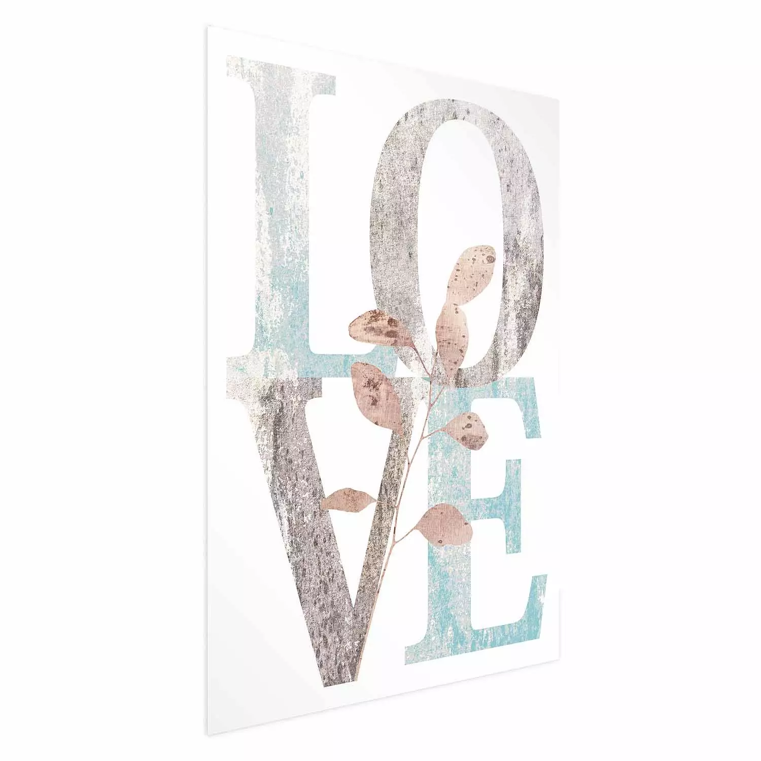 Poster Blooming Letters - blue and black letters forming an English word