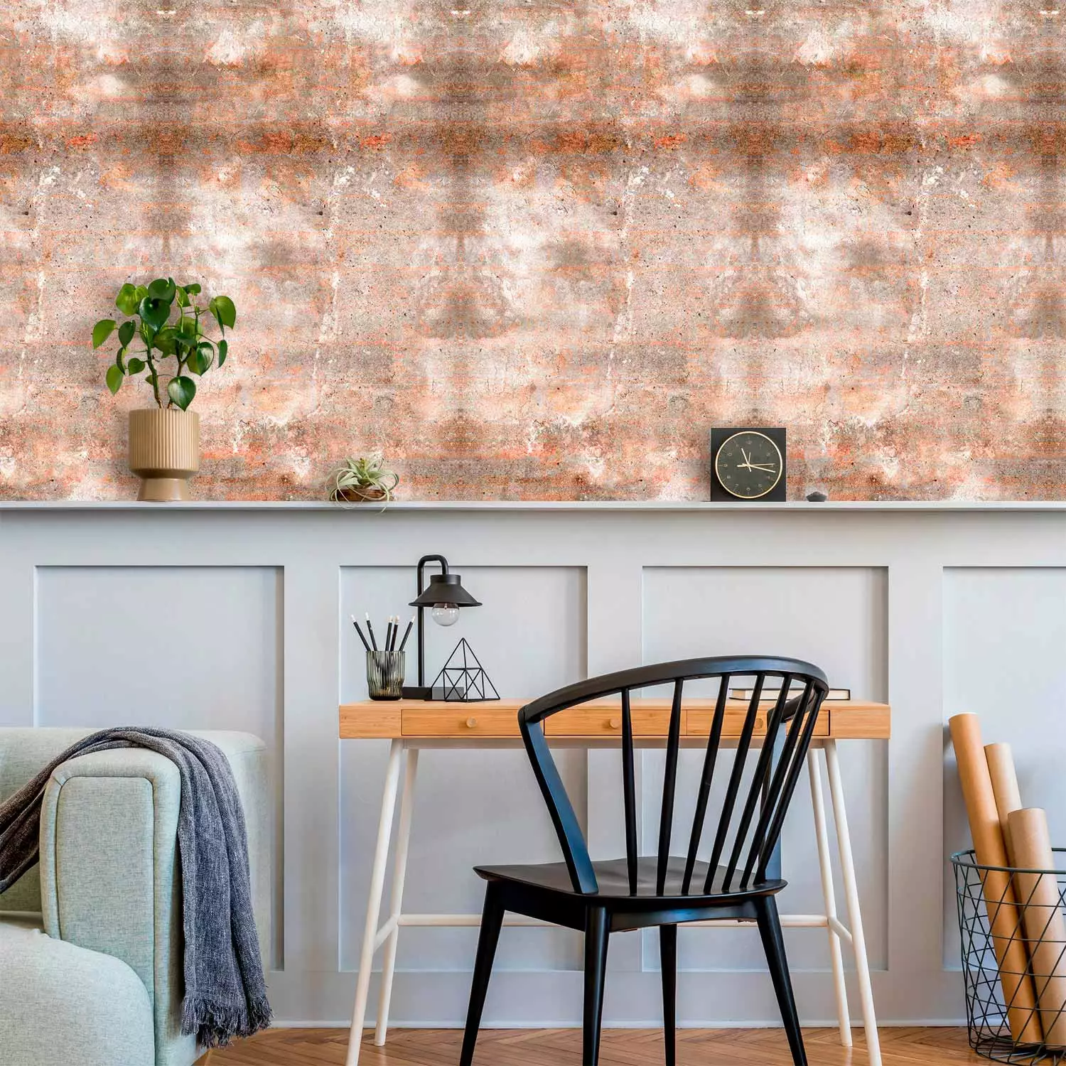 Modern Wallpaper Cement Colour