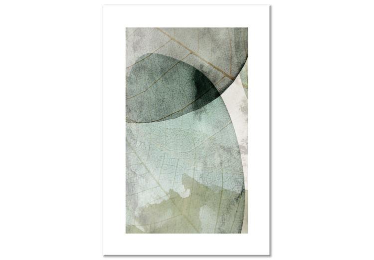 Canvas Two large leaves - abstract plant motifs on a beige background