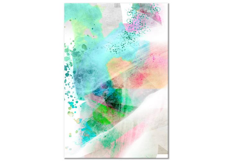 Canvas Watercolor Mosaic (1-part) vertical - cheerful colorful abstraction