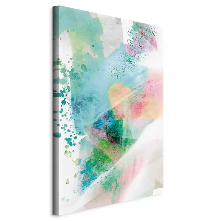 Watercolor Mosaic (1-part) vertical - cheerful colorful abstraction