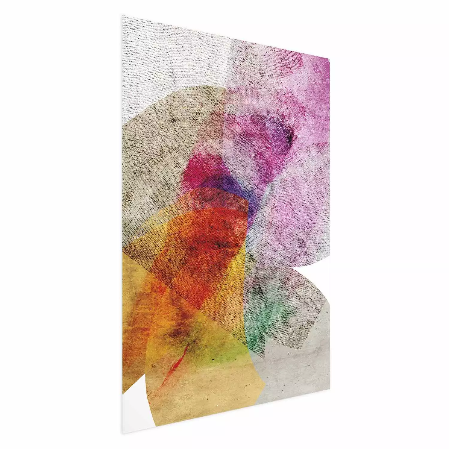 Wall Poster Kaleidoscope - abstract composition of multicolored fabric texture