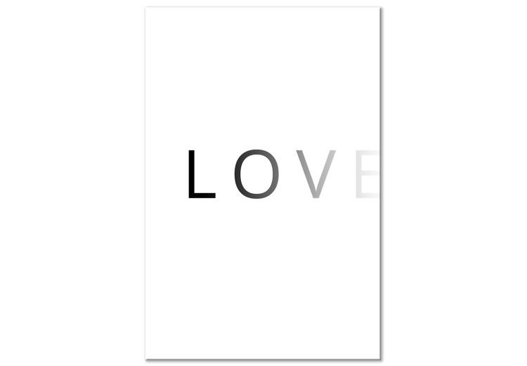 Canvas The English Love sign in shades of grey - text on a white background