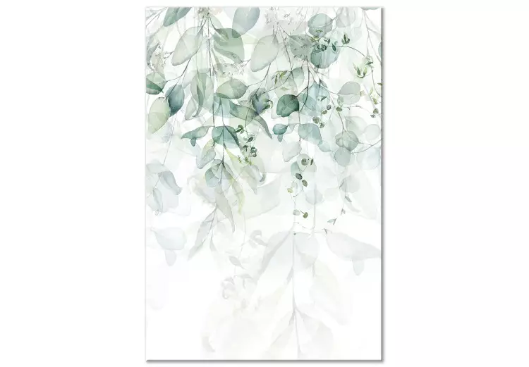 Canvas Gentle Touch of Nature (1-part) vertical - landscape of green leaves