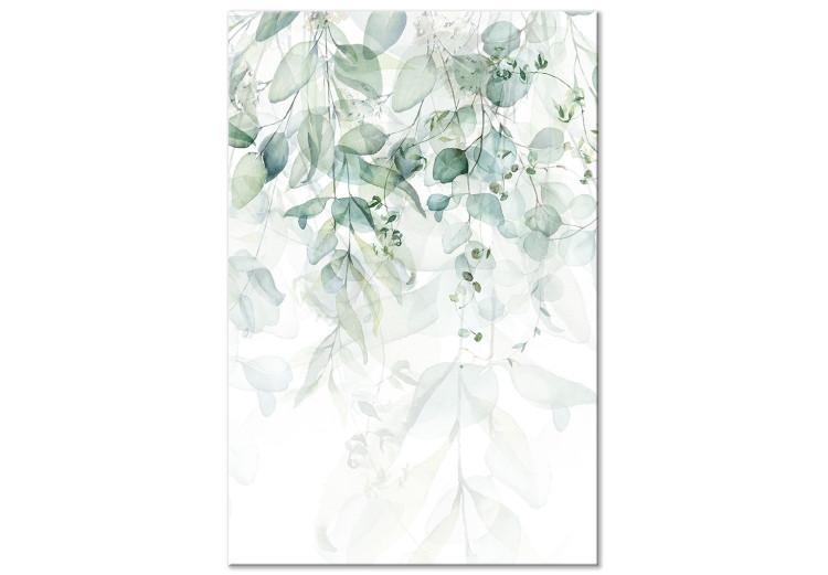 Canvas Gentle Touch of Nature (1-part) vertical - landscape of green leaves