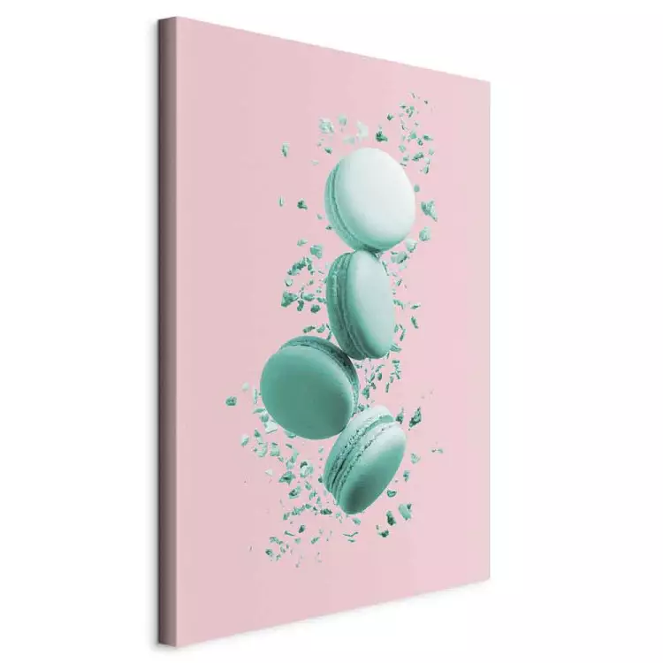 Flying Sweets (1-part) vertical - food on a pastel background