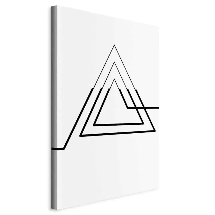 canvas-painting-triangular-recursion-black-and-white-minimalist-composition-with-a-geometric-motif-bimago for Abstract Free Printable Wall Art Black And White Canvas Painting Triangular recursion - black and white, minimalist composition with a geometric motif - bimago for Abstract Free Printable Wall Art Black And White