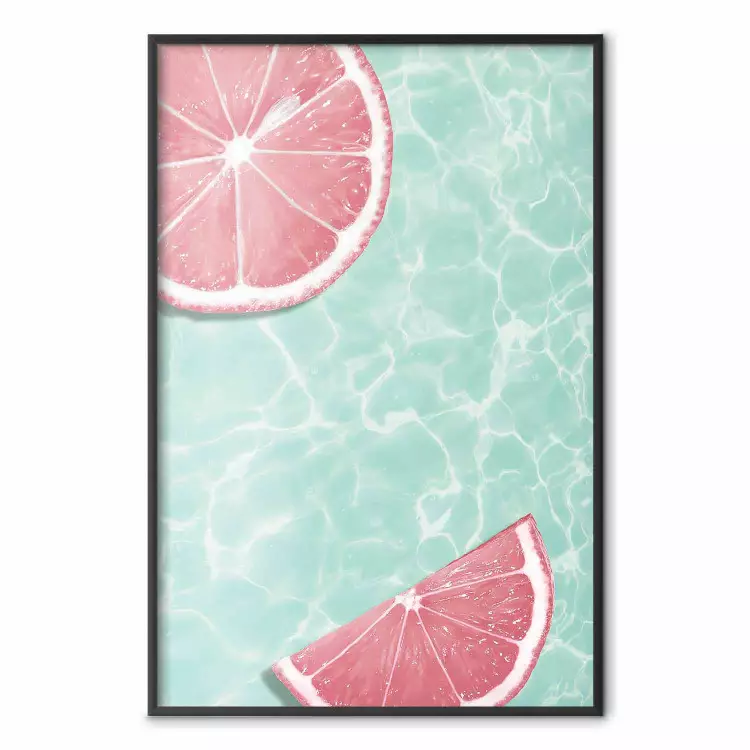 Refreshing Tone - tropical pink fruits floating on water